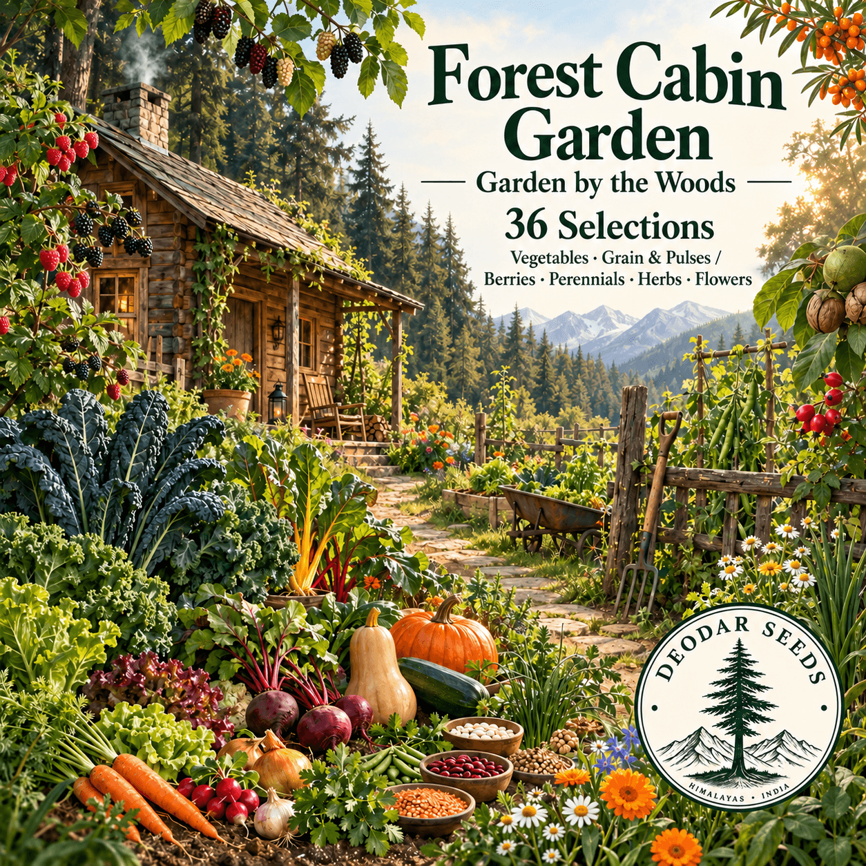 Forest Cabin Garden Seed Collection — 36 Selections